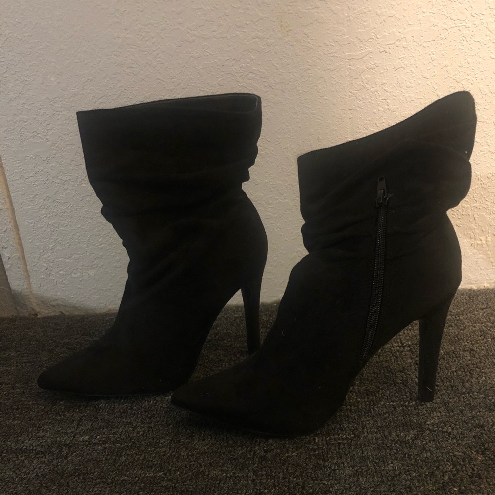 SHOE DAZZLE/ Sexy Faux Suede Stiletto Boots